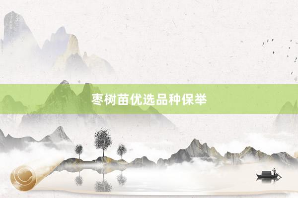 枣树苗优选品种保举